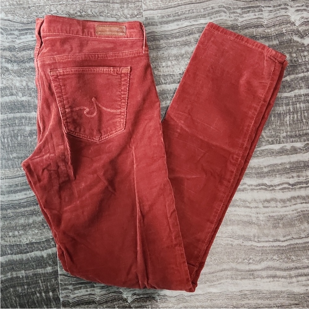 AG "The Stevie" slim straight corduroy pants 28R